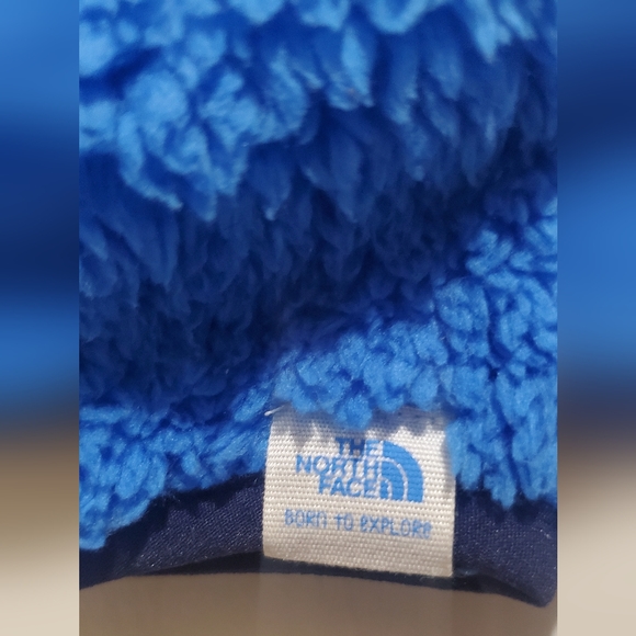 North Face Fuzzy Infant Baby Boy Plushee Fleece Pant Blue Size 3-6 Months New - Picture 3 of 5